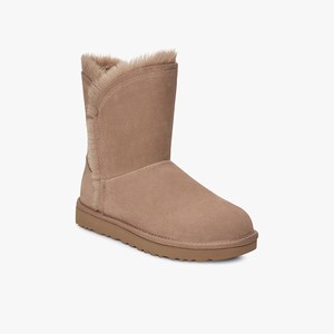 Ugg Classic Short Fluff High-Low Women Classic Boots Brown (0983ZDMUI)